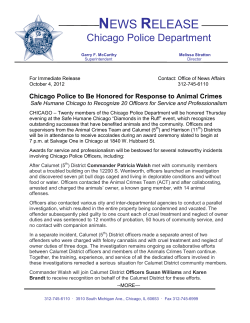 For Immediate Release