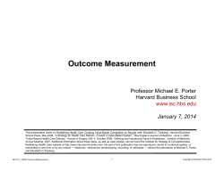 Outcome Measurement - Harvard Business School