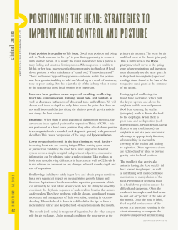 Positioning the Head: Strategies to Improve Head Control