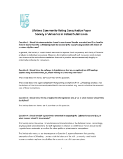 Submission - Society of Actuaries in Ireland