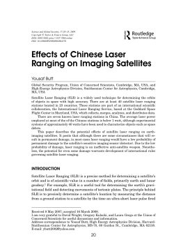 Effects of Chinese Laser Ranging on Imaging Satellites