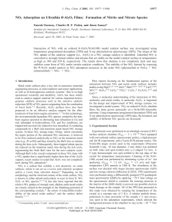 NO2 Adsorption on Ultrathin &theta;-Al2O3 Films: Formation of Nitrite and
