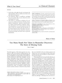 Too Many Roads Not Taken in Biomarker