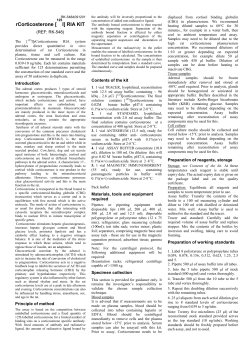 rCorticosterone [ I] RIA KIT