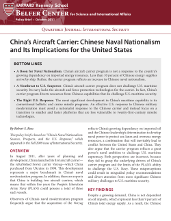 Full text of "China`s Aircraft Carrier: Chinese Naval Nationalism and