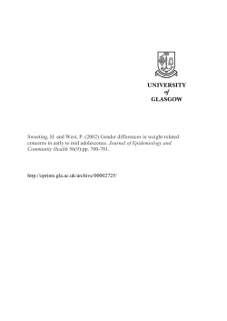 A comparison of worries about weight with body mass index in early