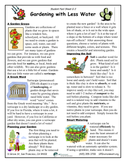 Gardening with Less Water