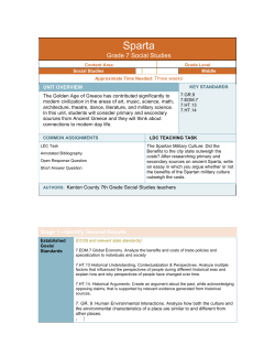 Social Studies: Sparta