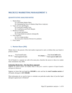 Quant Analysis Course Pack