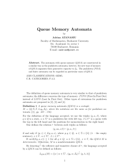 Queue Memory Automata