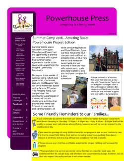 Fall 2016 - Powerhouse Project
