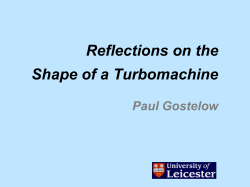 Reflections on the Shape of a Turbomachine