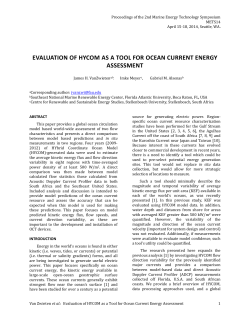 EVALUATION OF HYCOM AS A TOOL FOR OCEAN CURRENT