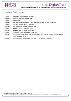 Describing people - transcript