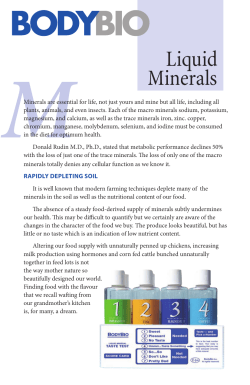 Liquid Minerals BodyBio Bulletin