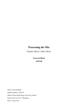 Processing the Mix - Utrecht University Repository