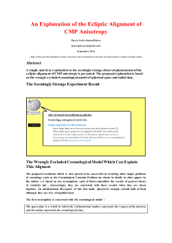 An Explanation of the Ecliptic Alignment of CMP Anisotropy