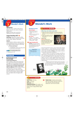 3 Mendel`s Work