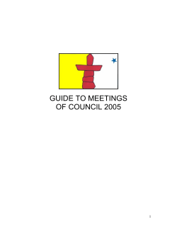 Guide to Meetings of Council 2005