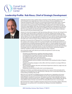 Rob Rioux, Chief of Strategic Development - Cornell Scott