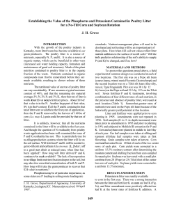 Establishing the Value of the Phosphorus and Potassium Contained