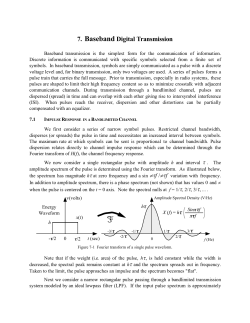 7. Baseband Digital Transmission