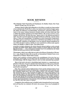 Review of War Criminals: Their Prosecution and