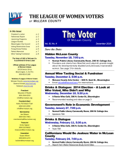 December - League of Women Voters McLean County