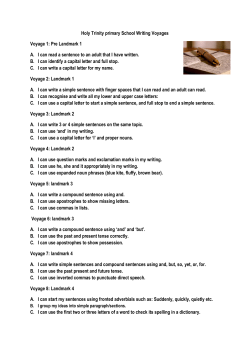 Writing Voyages - Holy Trinity Church School