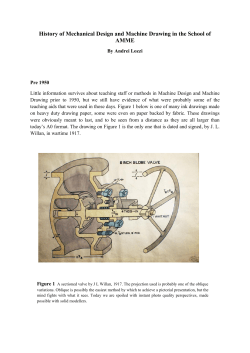 History of Mechanical Design and Machine Drawing in the School of
