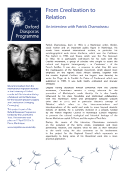 From Creolization to Relation - International Migration Institute