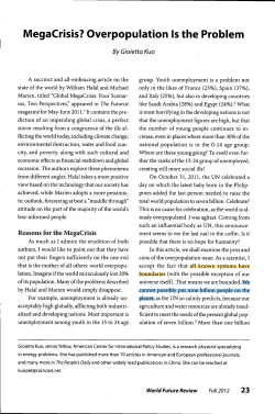 MegaCrisis? Overpopulation Is the Problem