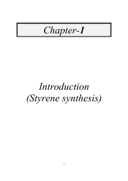 Chapter-1 Introduction (Styrene synthesis) - diss.fu