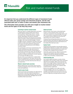 Risk and Market-Related Funds (GE10782)