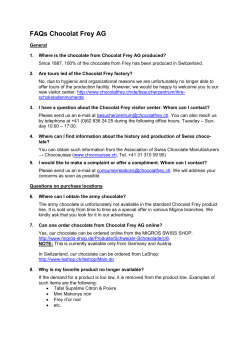FAQs Chocolat Frey AG