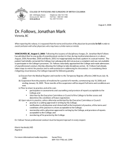 Dr. Follows, Jonathan Mark