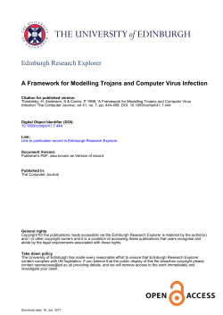 A Framework for Modelling Trojans and Computer Virus Infection