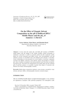 On the Effect of Organic Solvent Composition on the pH of Buffered