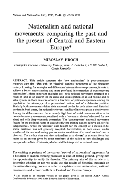 Nationalism and national movements: comparing the past