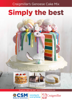 Craigmillar Genoese Cake Mix recipe brochure