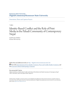 Identity-Based Conflict and the Role of Print Media in the Pahadi