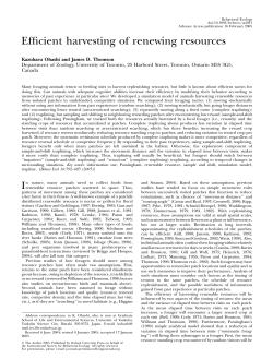 Efficient harvesting of renewing resources
