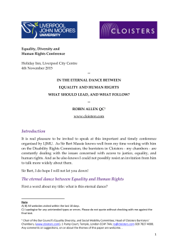 Full transcript of Robin Allen QC`s speech