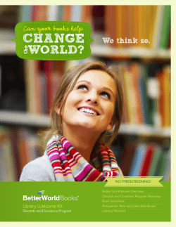 Can your books help - Better World Books