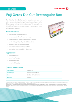 Fuji Xerox Die Cut Rectangular Box