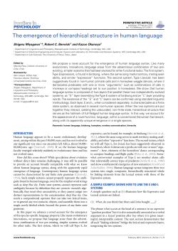 The emergence of hierarchical structure in human language