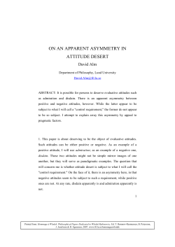 It is possible for persons to deserve evaluative attitudes such as