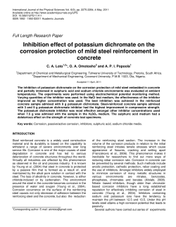 Inhibition effect of potassium dichromate on the corrosion protection