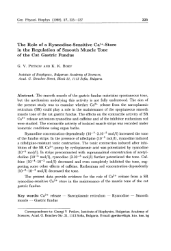 The Role of a Ryanodine-Sensitive Ca2+