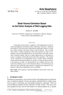 Shale Volume Estimation Based on the Factor Analysis of Well